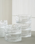 SERVICE APÉRITIF 2-EN-1 WAVE STRIE | 6 BOLS + 6 SOUCOUPES | 250ML