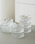 SERVICE APÉRITIF 2-EN-1 WAVE STRIE | 6 BOLS + 6 SOUCOUPES | 250ML