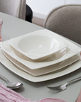 KARACA JAMIE WHITE 52-PIECE DINNERWARE SET FOR 12 PEOPLE