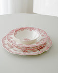 SERVICE DE TABLE VINTAGE ROUGE | 25 PIECES | 6 PERSONNES