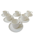 BRICARD VALANCE SERVICE A CAFE MAT WHITE 12 PIECES