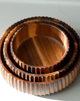ENSEMBLE DE 3 SALADIER EN BOIS D'ACACIA | 15CM | 19CM | 22CM