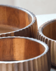 ENSEMBLE DE 3 SALADIER EN BOIS D'ACACIA | 15CM | 19CM | 22CM