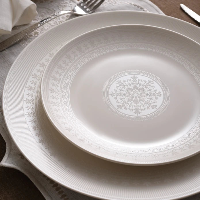KARACA FOREVER BONE SERVICE DE TABLE ARTISTE 53 PIECES 12 PERSONNES - ALINDA HOME