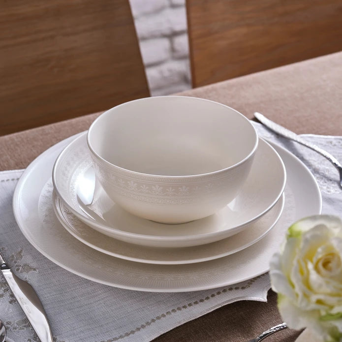 KARACA FOREVER BONE SERVICE DE TABLE ARTISTE 53 PIECES 12 PERSONNES - ALINDA HOME