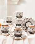 KARACA AYSEL COFFEE SET 85ML 12 PIECES FOR 6 PEOPLE