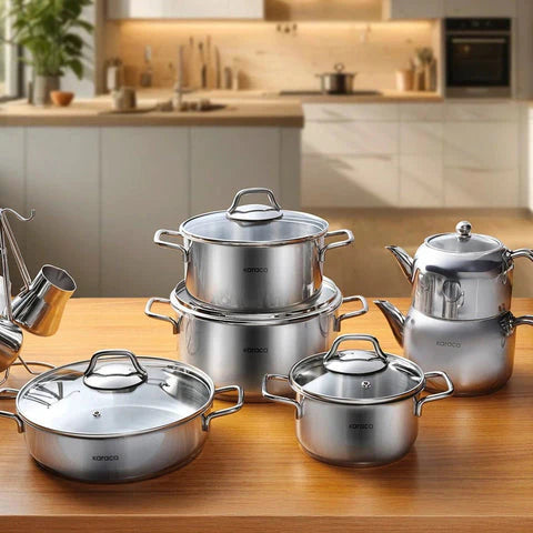 KARACA BATTERIE DE CUISINE BELGRAD 15 PIECES - ALINDA HOME