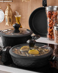 KARACA BIO DIAMOND BATTERIE DE CUISINE NOIR 7 PIECES - ALINDA HOME