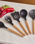 KARACA SET DE COUTEAUX ET USTENSILES BURBY WOOD 14 PIECES - ALINDA HOME