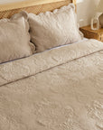 KARACA ENSEMBLE DE COUVRE LIT CAMILLE BEIGE 230x240cm