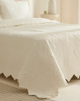 KARACA ENSEMBLE DE COUVRE LIT CAMILLE ECRU 230x240cm