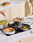 KARACA BATTERIE DE CUISINE CERAMICA STEEL 3PLY 7 PIECES - ALINDA HOME