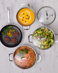 KARACA BATTERIE DE CUISINE CERAMICA STEEL 3PLY 7 PIECES - ALINDA HOME