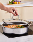 KARACA BATTERIE DE CUISINE CERAMICA STEEL 3PLY 7 PIECES - ALINDA HOME