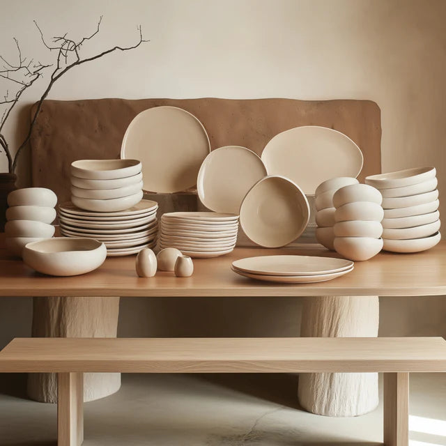 KARACA SERVICE DE TABLE EARTH NEW CUPID 55 PIECES 12 PERSONNES - ALINDA HOME