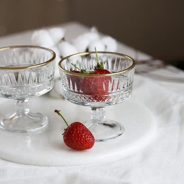 Tasses à Glace Acier Inoxydable Pied Haut – Lot Élégant Pour Desserts, Glaces, Sorbets & Mousse