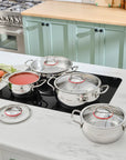 KARACA BATTERIE DE CUISINE EMIRGAN ACIER INOXYDABLE 8 PIECES - ALINDA HOME