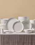 KARACA SERVICE DE TABLE FAVARO SILVER 12 PERSONNES 56 PIECES