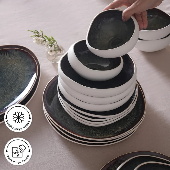 KARACA SERVICE DE TABLE GALACTIC WHITE 59 PIECES - ALINDA HOME
