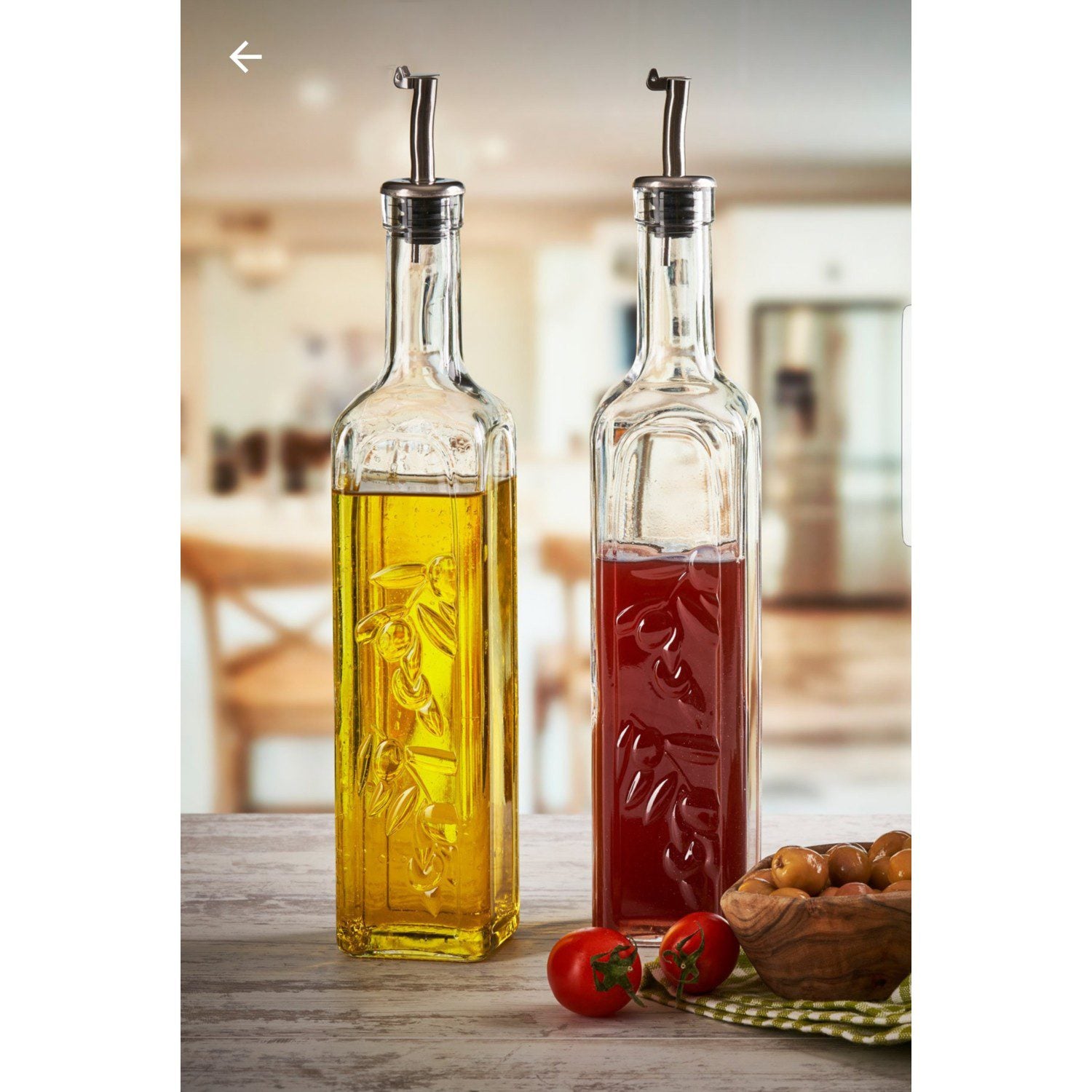 Bouteille Huile Olive Et Vinaigre En Verre Bec Verseur-570 Ml Avec Bouteille Huile Olive Et Vinaigre En Verre Bec Verseur-570 Ml Avec