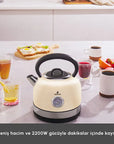 KARACA KETTLE ELECTRIQUE RETRO CREME