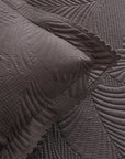 KARACA ENSEMBLE DE COUVRE LIT LEAF ANTHRACITE 230 X 240 CM