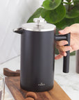 KARACA DOUBLE WALL MATTE BLACK FRENCH PRESS 1000ML