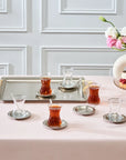 KARACA ENSEMBLE DE SERVICE A THE ET PLATEAU NEHIR 19 PIECES - ALINDA HOME
