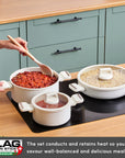 KARACA BATTERIE DE CUISINE CERAMICA VALENTI 7 PIECES - ALINDA HOME