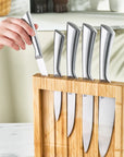 KARACA SET DE COUTEAUX VIGOR 7 PIECES EN ACIER ET SUPPORT EN BOIS - ALINDA HOME