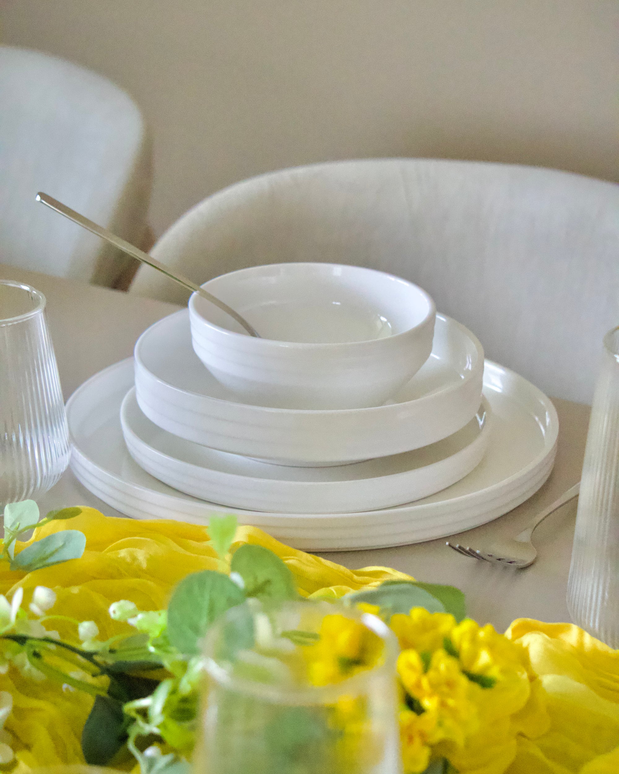 MULEX SERVICE DE TABLE NISA 6 PERSONNES 26 PIECES - ALINDA HOME 