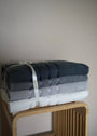 LOT DE 4 SERVIETTE DE BAIN 70X140CM BLEU BLANC