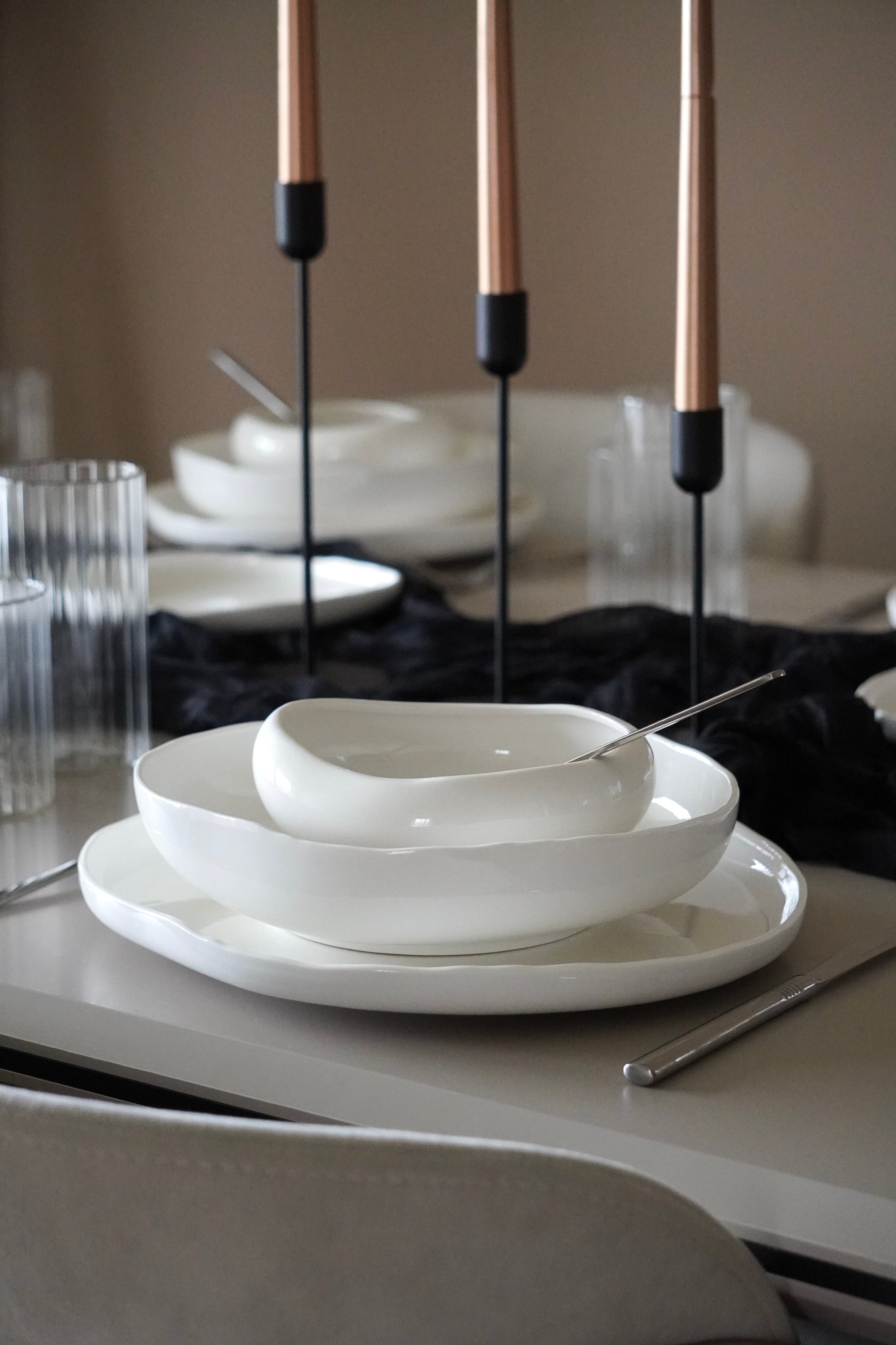 BRICARD SERVICE DE TABLE BARLES 6 PERSONNES 25 PIECES - ALINDA HOME 