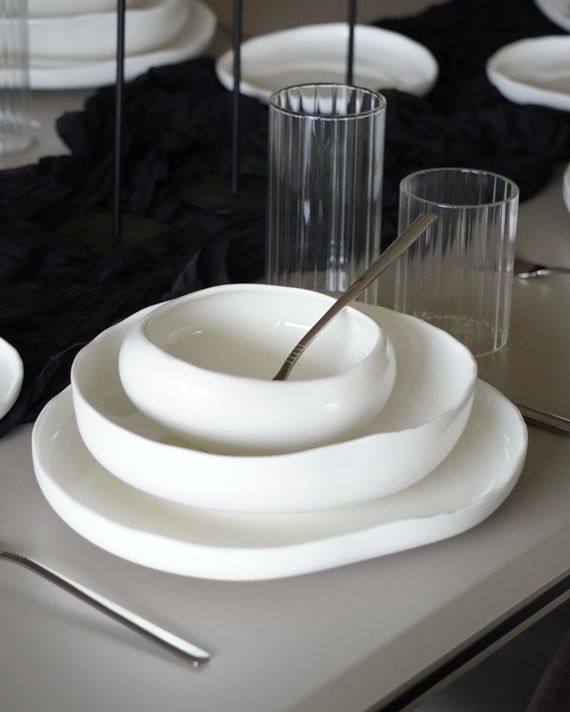 BRICARD SERVICE DE TABLE BARLES 6 PERSONNES 25 PIECES - ALINDA HOME 