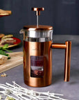 KARACA BOROSILICATE GLASS COPPER FRENCH PRESS 350ML