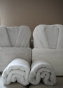 ENSEMBLE DE PEIGNOIR VERA BLANC/BEIGE 6 PIECES