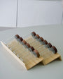 SET OF 12 ACACIA SPICE JARS WITH DRAWER STAND