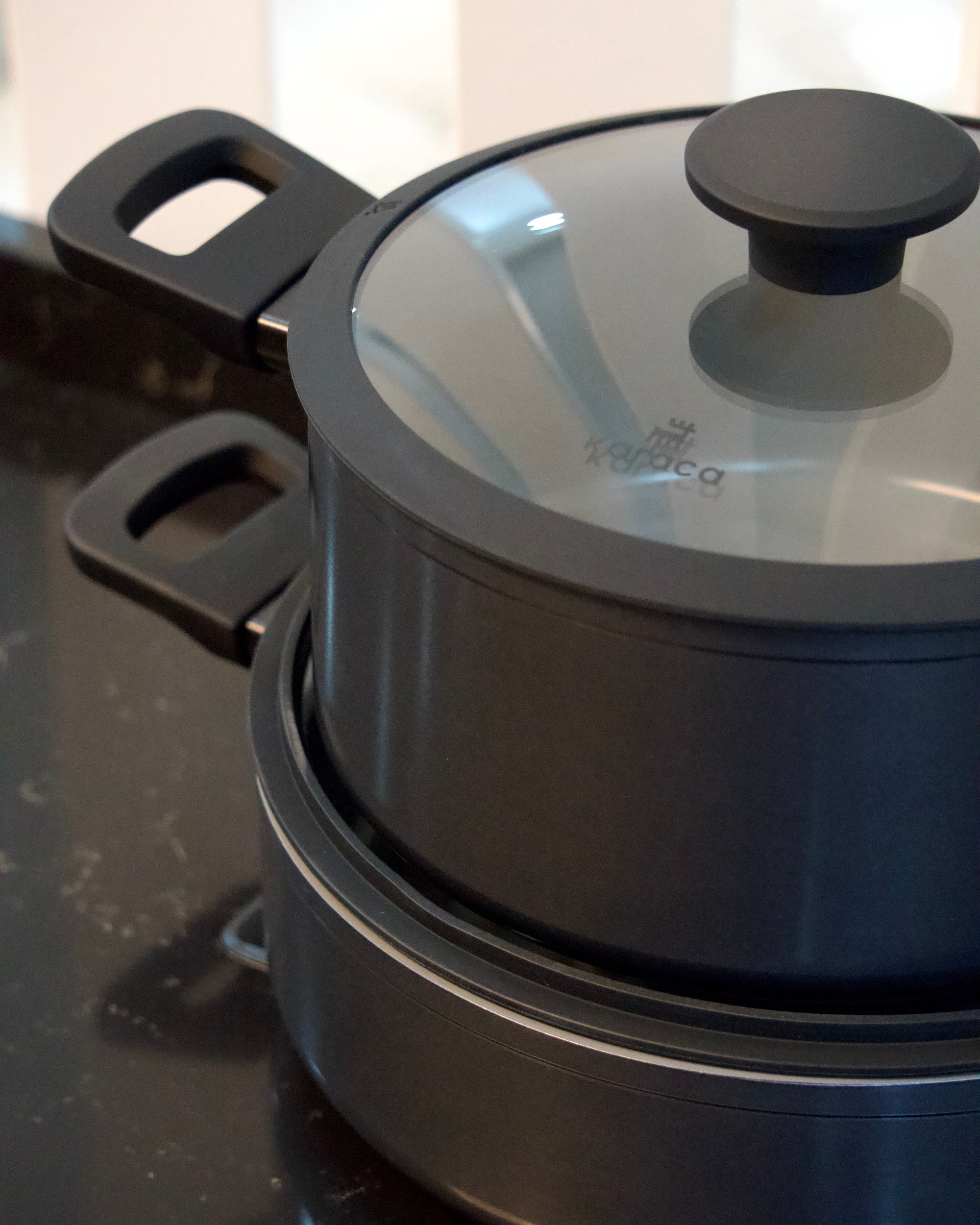 KARACA BATTERIE DE CUISINE ICONIC GRIS 7 PIECES