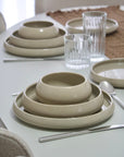 SERVICE DE TABLE MOON BEIGE 27 PIECES 6 PERSONNES