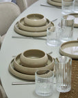 SERVICE DE TABLE MOON BEIGE 27 PIECES 6 PERSONNES