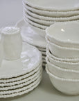 SERVICE DE TABLE PERLE BLANC 26PIECES 6PERSONNES