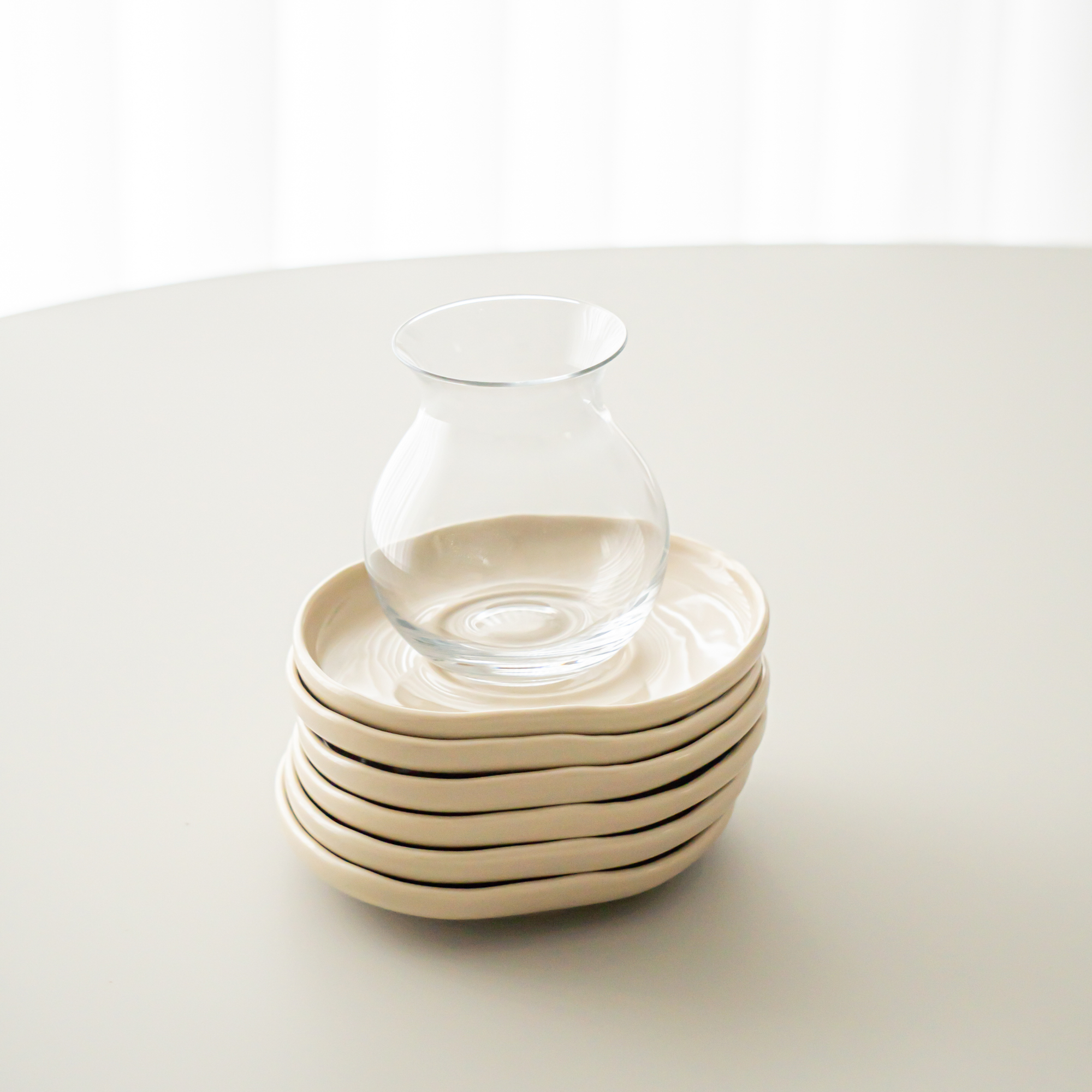 COASTERS BARLES WAVE CREAM 12CM