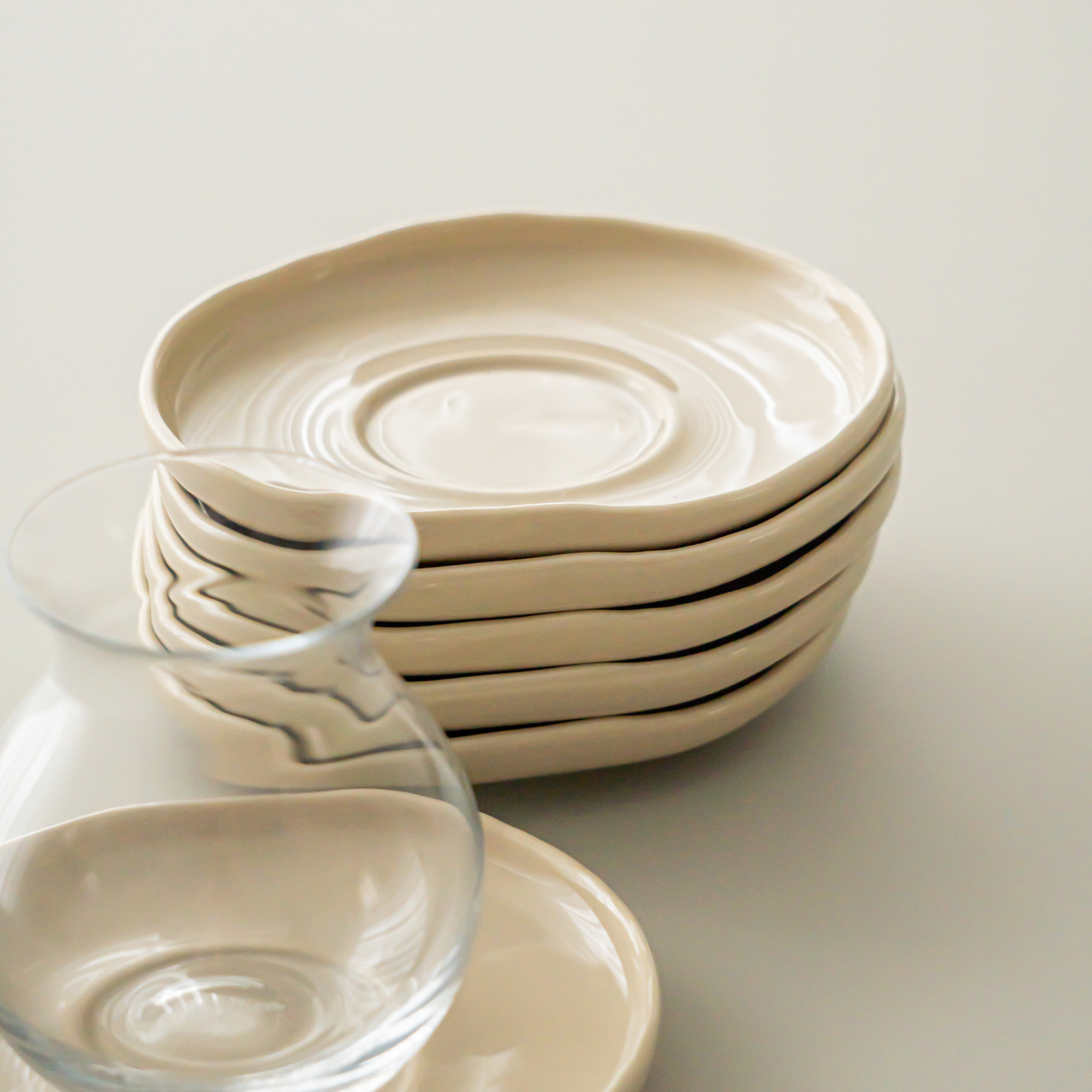 COASTERS BARLES WAVE CREAM 12CM