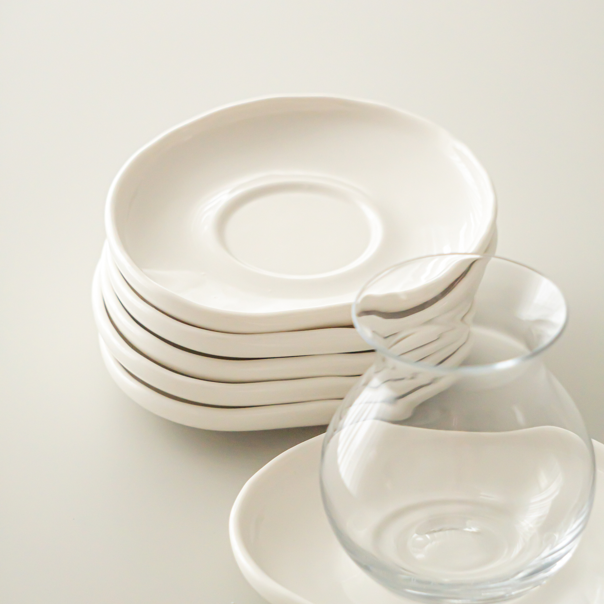 DESSOUS DE VERRE BARLES WAVE BLANC | 12.5CM