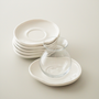 DESSOUS DE VERRE BARLES WAVE BLANC | 12.5CM