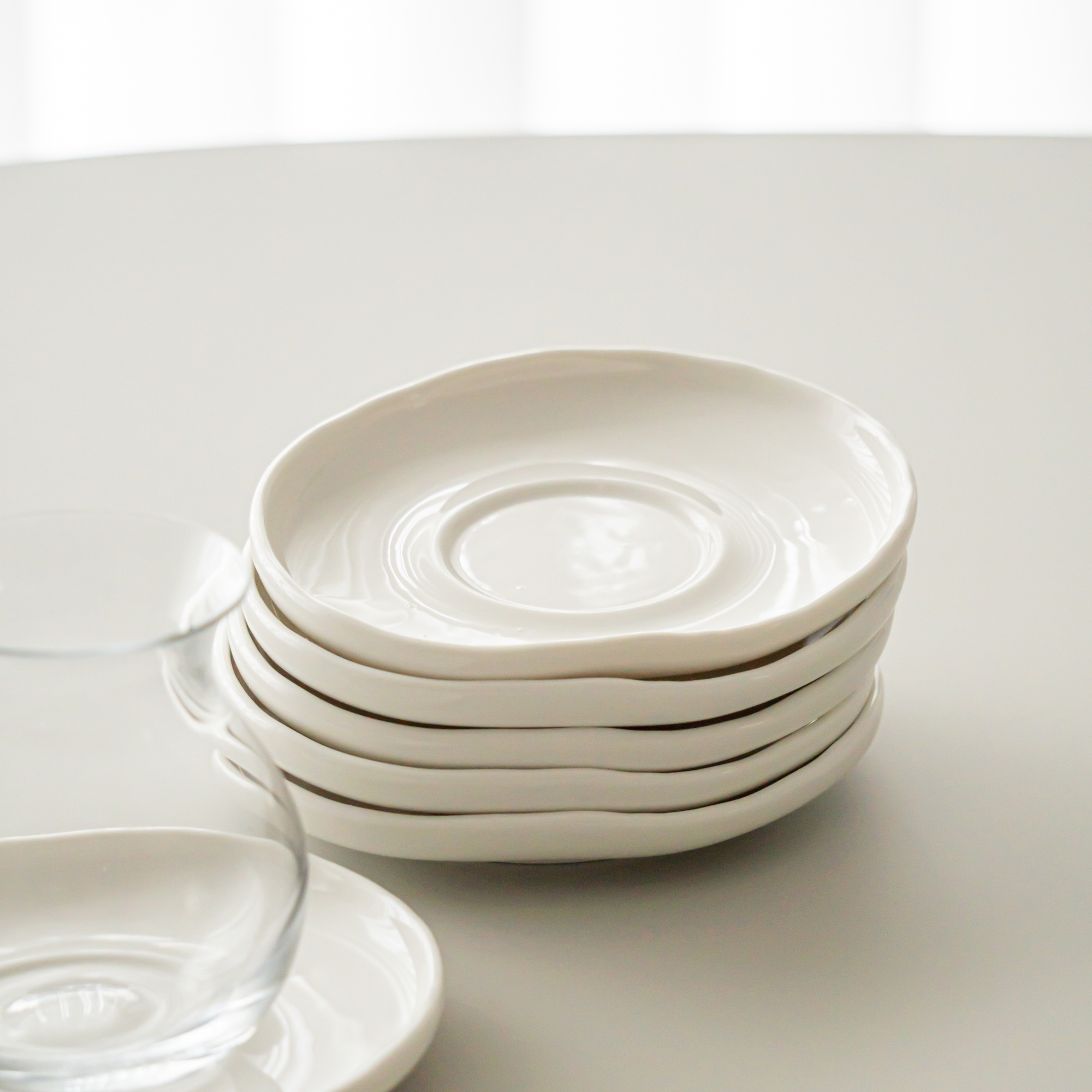 DESSOUS DE VERRE BARLES WAVE BLANC | 12.5CM