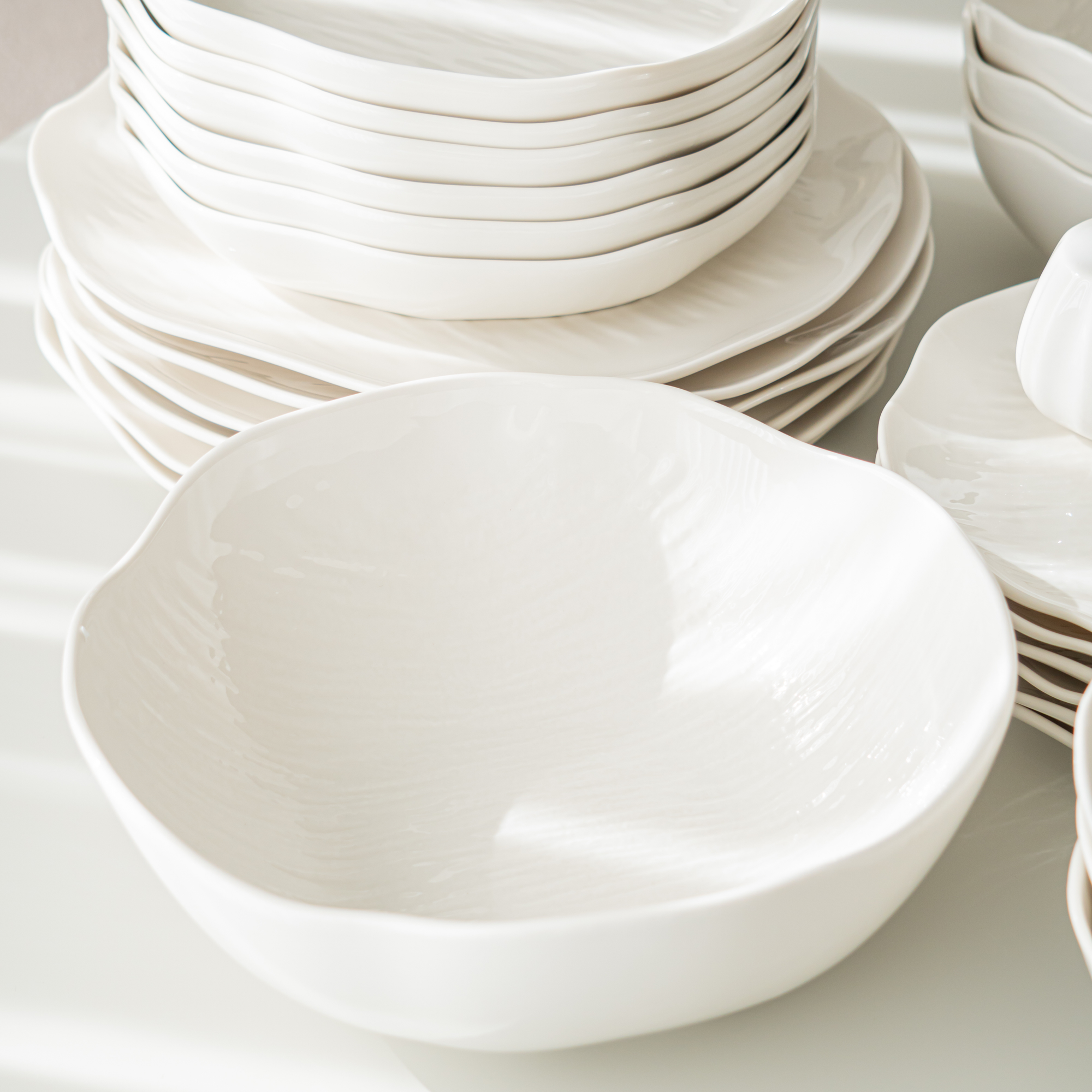 SERVICE DE TABLE CERMICO WHITE | 27 PIECES | 6 PERSONNES