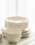 SERVICE DE TABLE CERMICO WHITE | 27 PIECES | 6 PERSONNES