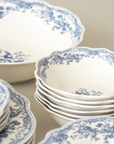 SERVICE DE TABLE VINTAGE BLEU | 25 PIECES | 6 PERSONNES