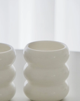 SET OF 2 BUBBLE WHITE MUGS 400ML